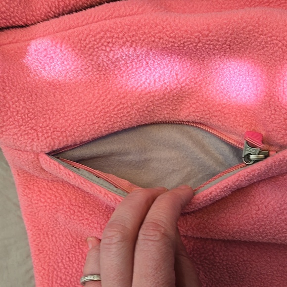 The North Face Pink Fleece Jacket EUC Girls Size XL/18 - Picture 6 of 10